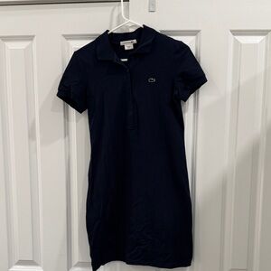 Lacoste Navy Short-Sleeve Polo Mini Dress